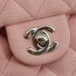 Chanel Small Single Flap Pink Cotton Shoulder Bag #4796