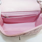 Chanel Small Single Flap Pink Cotton Shoulder Bag #4796