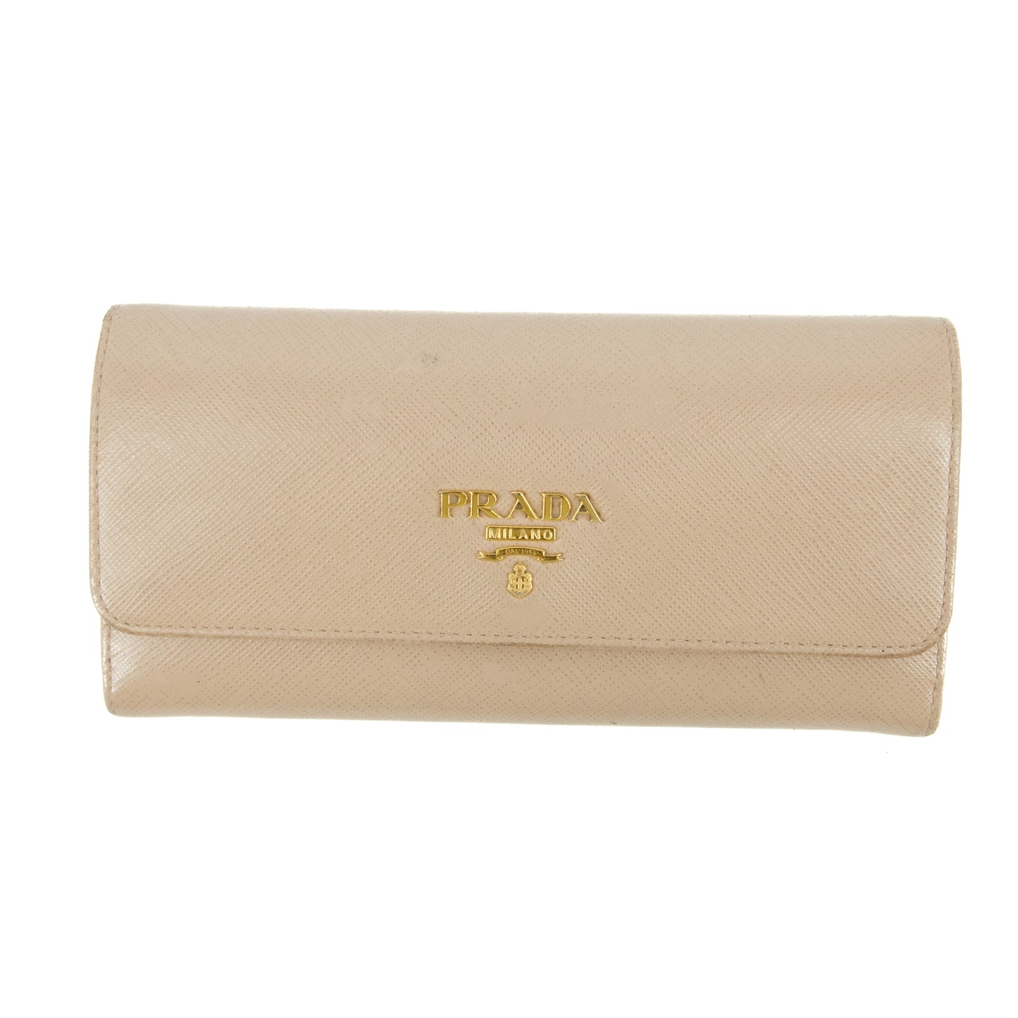 Prada Saffiano Leather Beige Long Wallet #5151