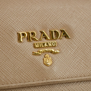Prada Saffiano Leather Beige Long Wallet #5151