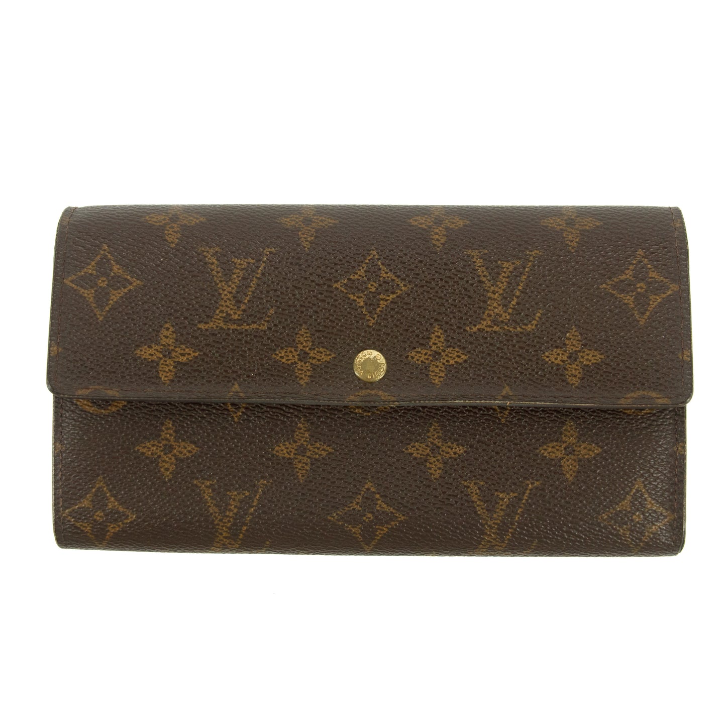 Lous Vuitton Monogram Canvas Sarah Long Wallet #5153