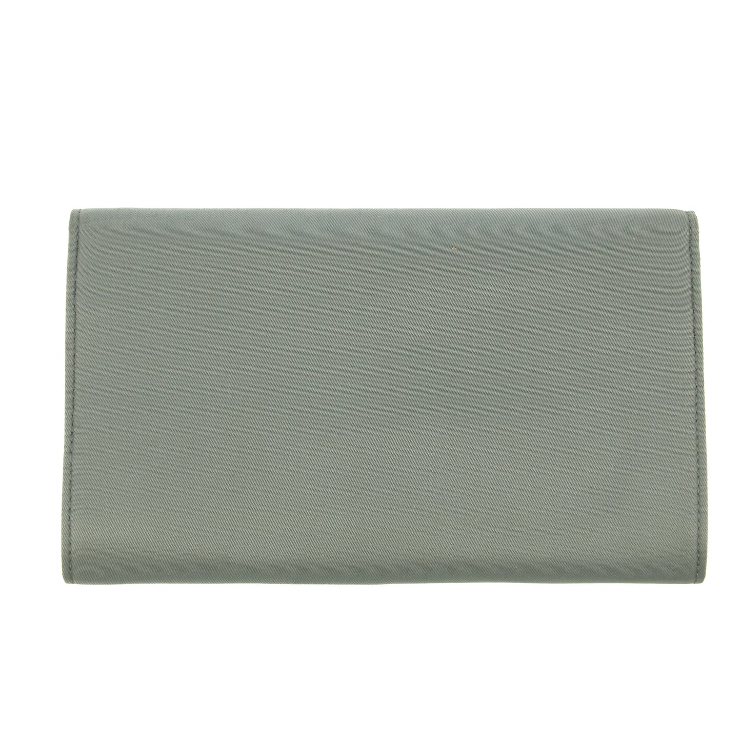 Prada Grey Nylon Triangular Logo Long Wallet #5162