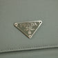 Prada Grey Nylon Triangular Logo Long Wallet #5162