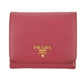 Prada Saffiano Leather Pink Compact Wallet #5174