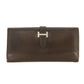 Hermes Brown Leather Long Wallet #5179