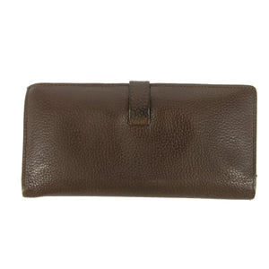 Hermes Brown Leather Long Wallet #5179