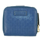 Gucci Micro Guccissima Blue Zip Around Compact Wallet #5188