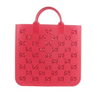 Gucci GG Monogram Rubber Pink Tote  #5273