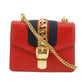 Gucci Sylvie Web Leather Red Chain Shoulder Bag  #5295