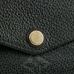 Louis Vuitton Monogram Empreinte Portefeuille Black Leather Wallet #5297