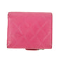 Chanel Caviar Calfshin Leather Pink Trifold Wallet #5342