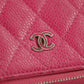 Chanel Caviar Calfshin Leather Pink Trifold Wallet #5342
