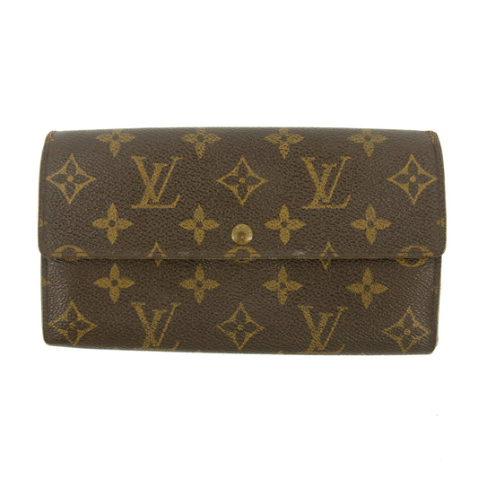 Louis Vuitton Monogram Canvas Brown Sarah Wallet #5365