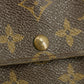 Louis Vuitton Monogram Canvas Brown Sarah Wallet #5365