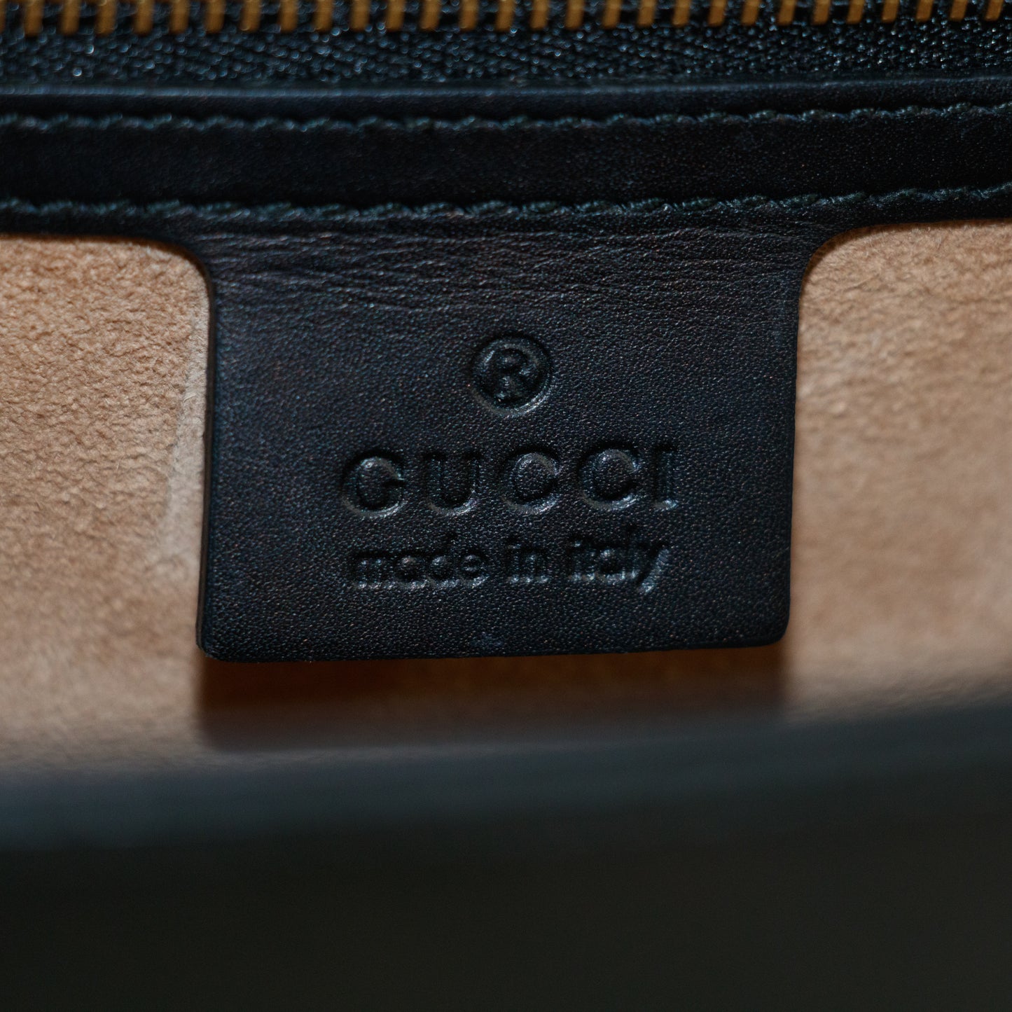 Gucci Black Sherry Line Leather Shoulder Bag #7685