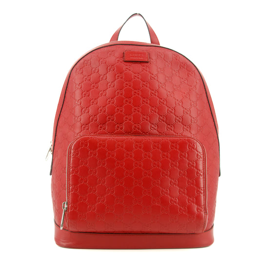 Gucci Red Guccisima Leather Backpack #7692