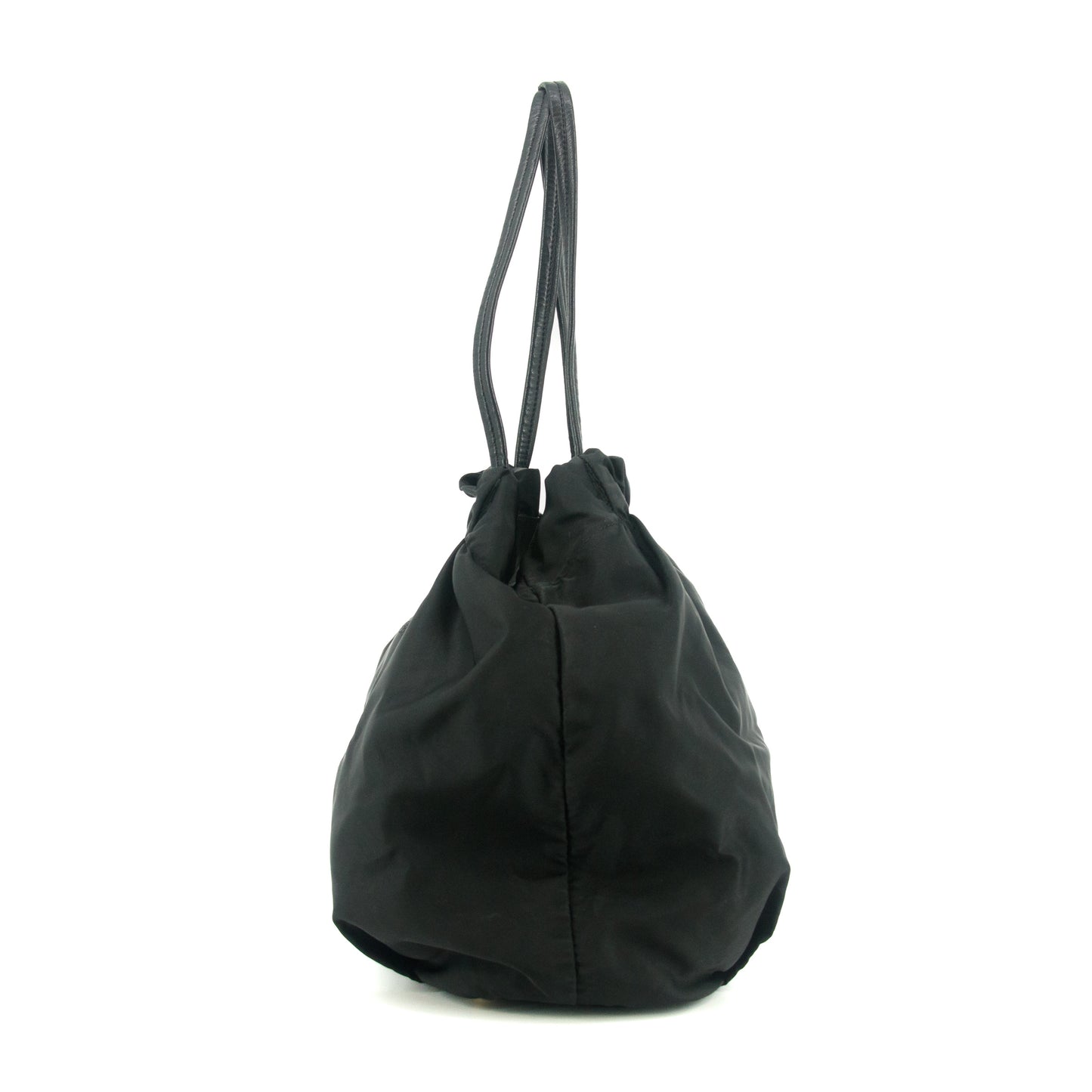 Prada Black Tessuto Nylon x Leather Shoulder Bag #7704