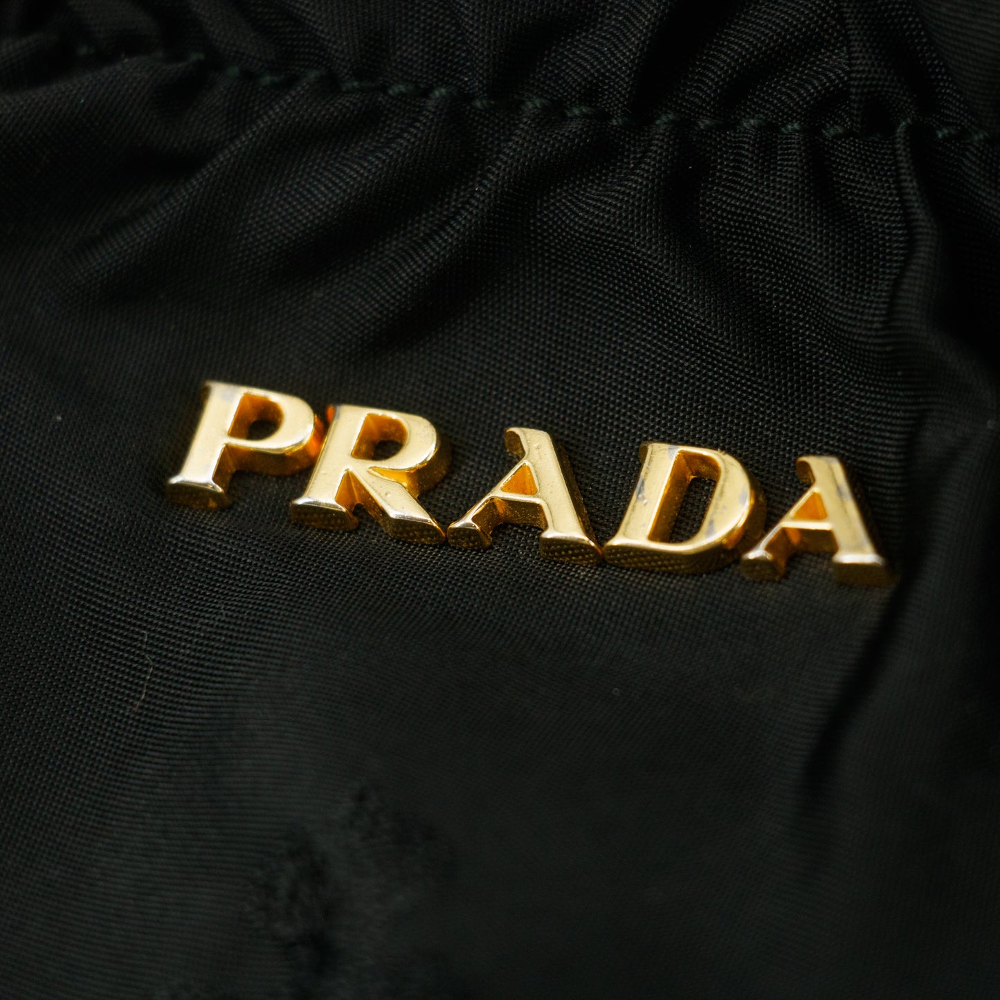 Prada Black Tessuto Nylon x Leather Shoulder Bag #7704