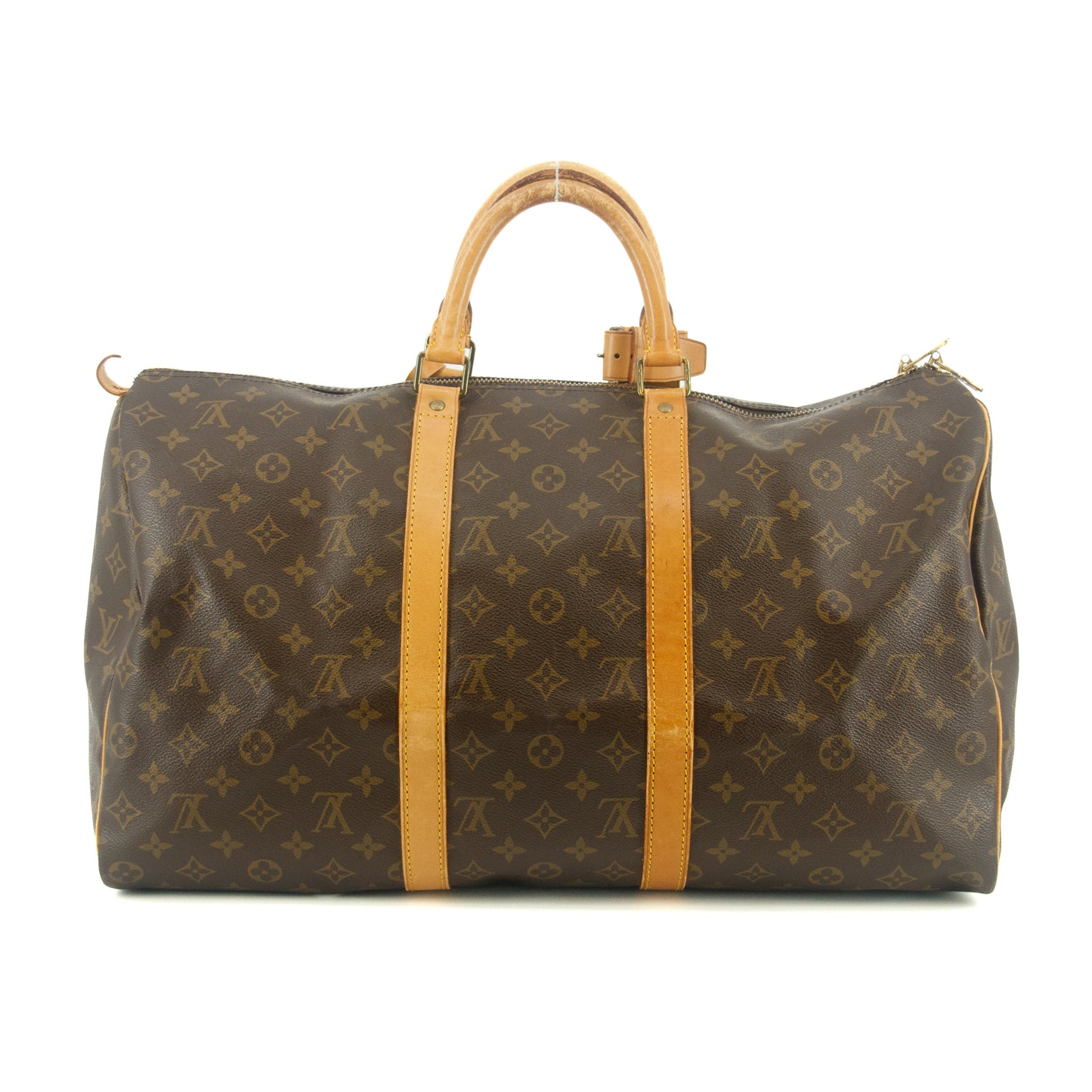 Louis Vuitton Monogram Canvas Brown Keepall 50 Boston Bag #9206