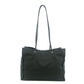 Fendi Shoulder Bag Zucchino Canvas Leather Black #9207