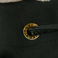 Fendi Shoulder Bag Zucchino Canvas Leather Black #9207