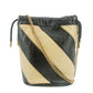 Gucci Calfskin Diagonal Striped Mini Bucket Bag Black #9218