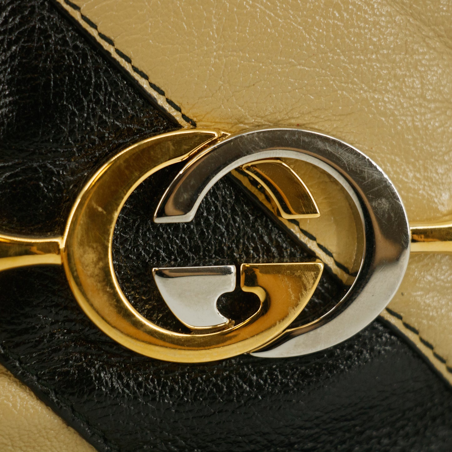 Gucci Calfskin Diagonal Striped Mini Bucket Bag Black #9218