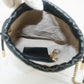 Gucci Calfskin Diagonal Striped Mini Bucket Bag Black #9218