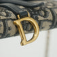 Christian Dior Saddle Navy Fabric 43-MA-0250 Shoulder Bag #9232