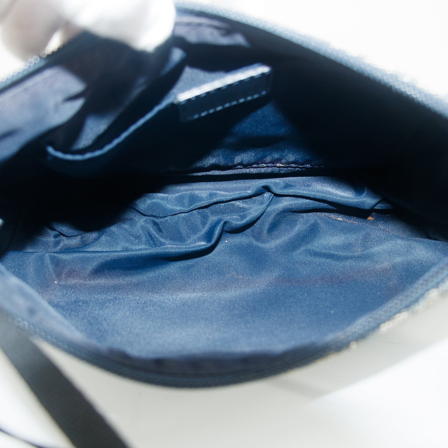 Christian Dior Trotter Oblique Blue Shoulder Bag #9306