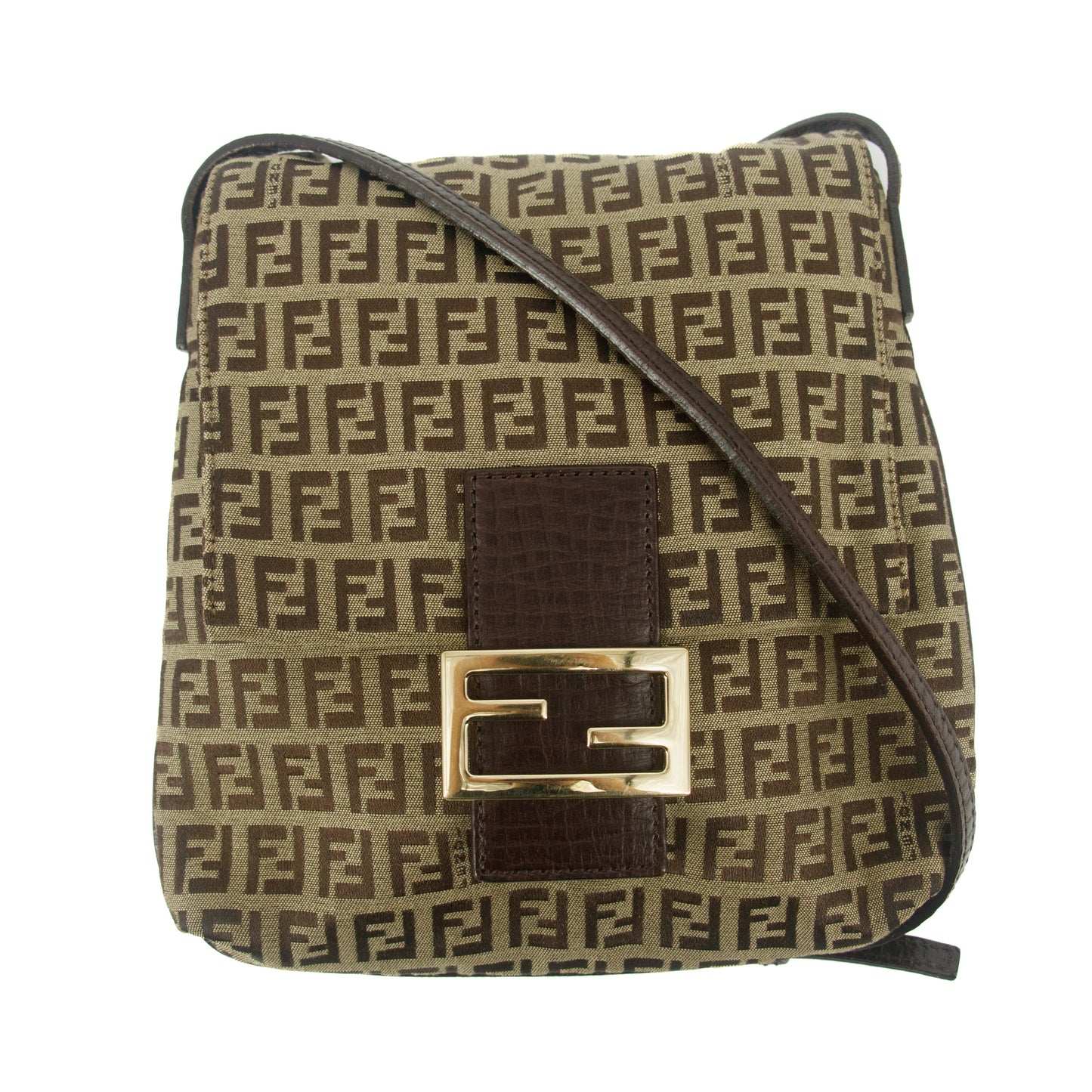 Fendi Mamma Bucket Zucchino Beige G Hardware Shoulder Bag #9313