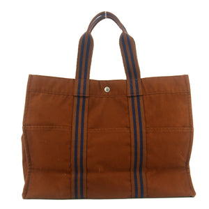 Hermes Burnt Orange Canvas Airline GM Tote Bag #9350