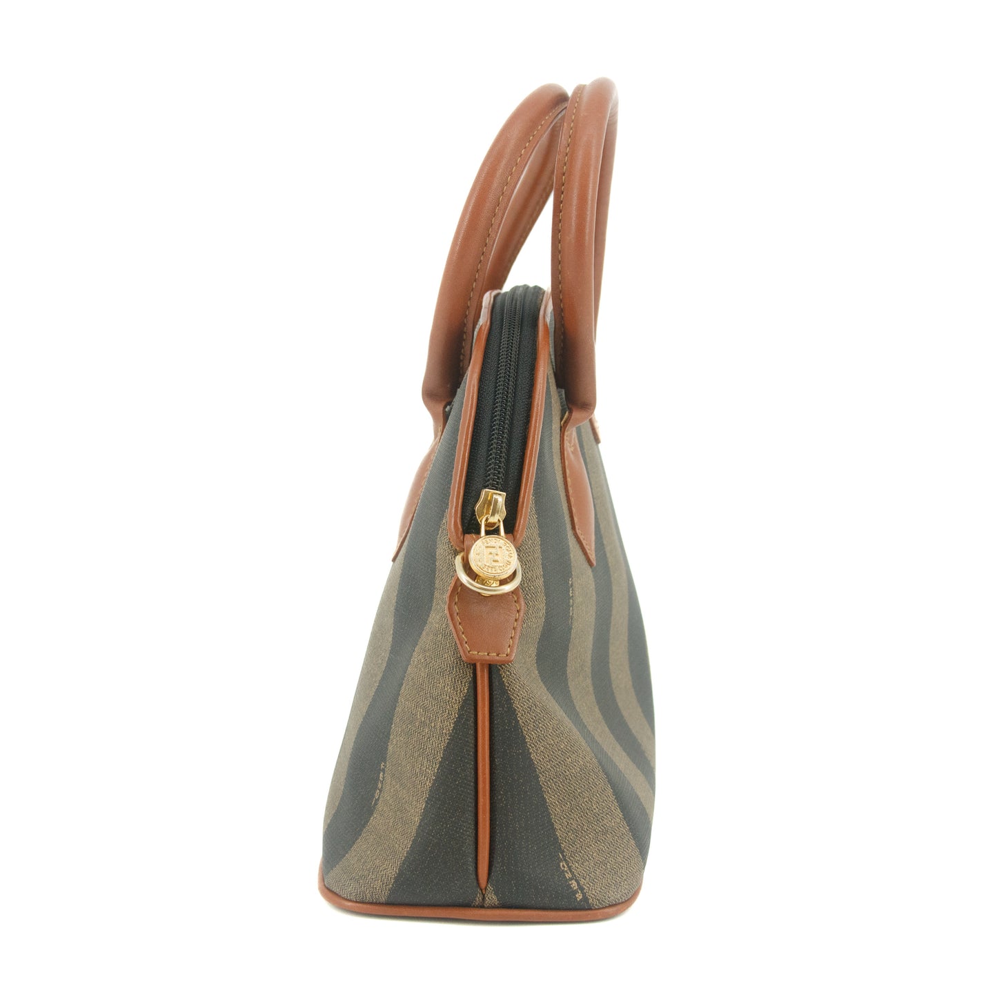 Fendi Pecan Pattern 2-Way Shoulder Bag PVC Leather Beige Black Camel #9352