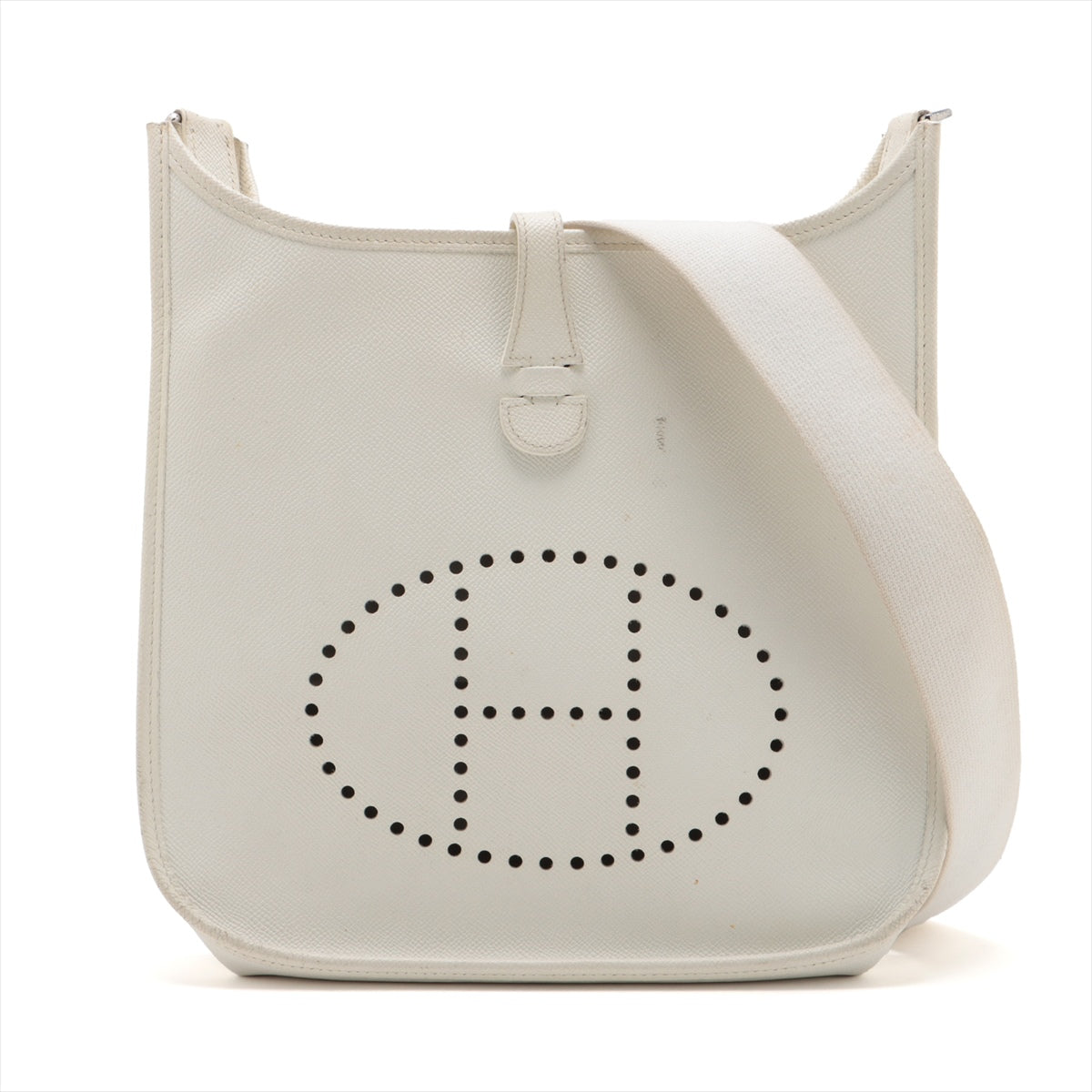 Hermès Evelyne 29/PM Veau Epsom White Silver Metal Fittings □L: 2008