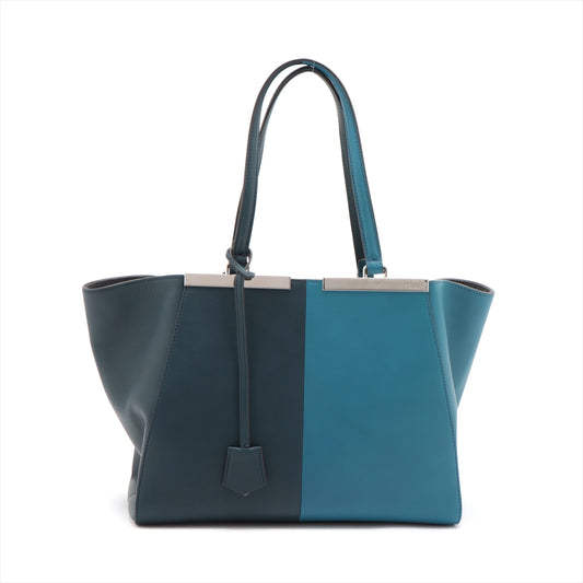 Fendi 3 Jours Leather Hand bag Blue 8BH275 #2149