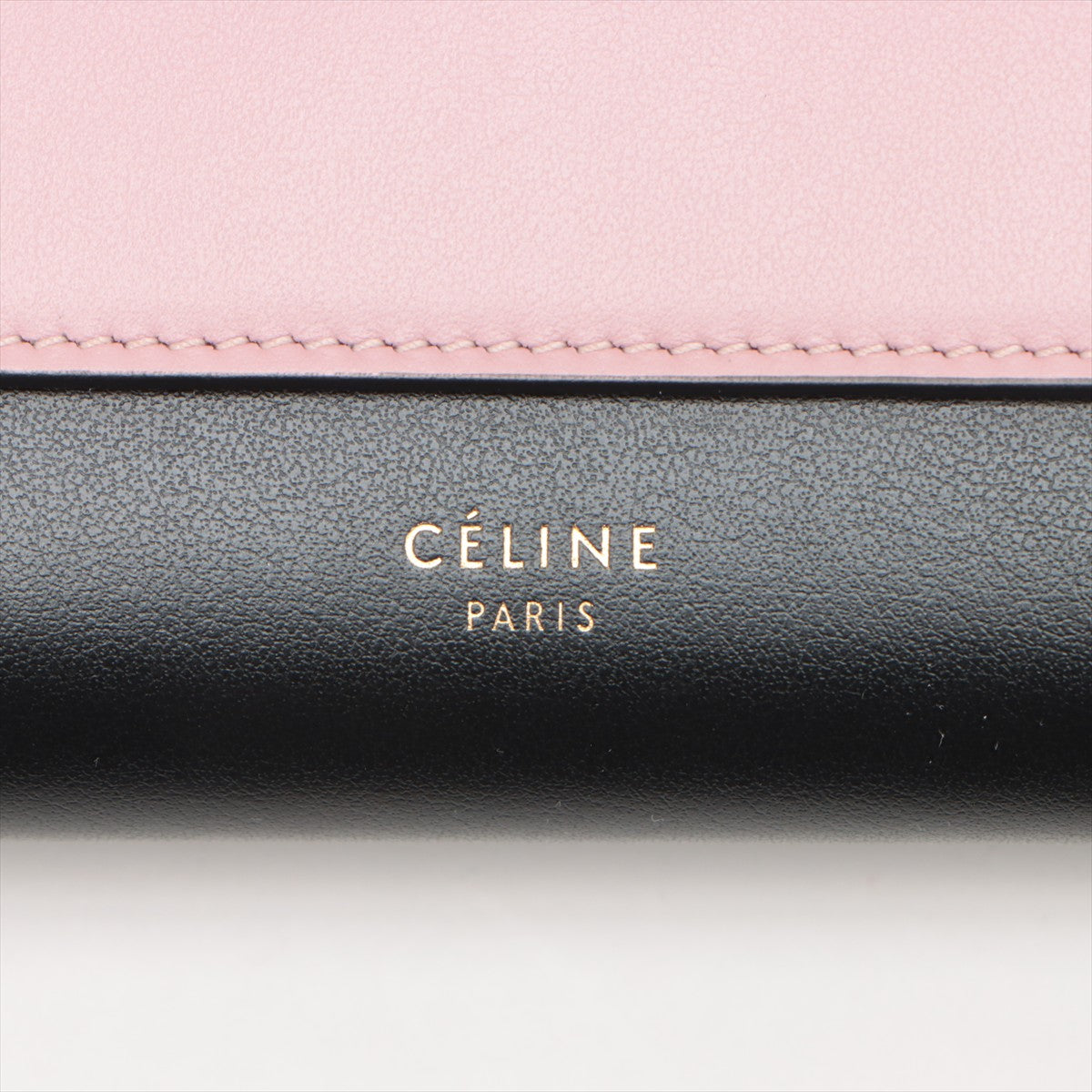 Celine Large Colorblock Pocket Envelope Wallet On A Chain Grey/Pink -SKU #2604