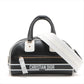 Christian Dior Dior Vibe Zip Bowling Bag Black/White Leather 2 Way -SKU #2603