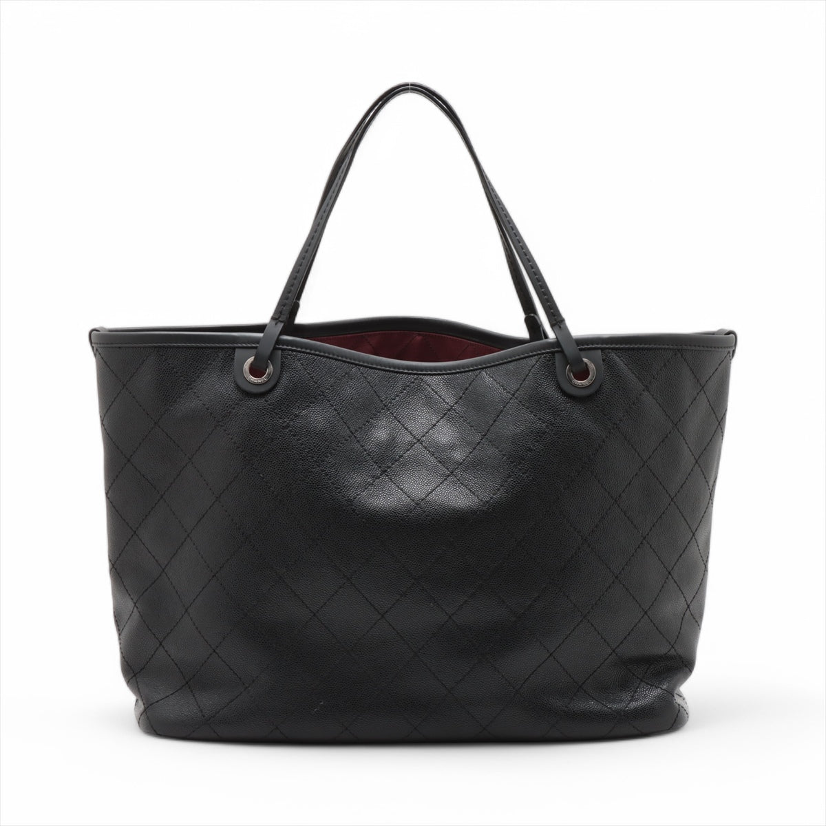 Chanel On The Road Caviar Skin Black Tote Bag 19 Series #3746