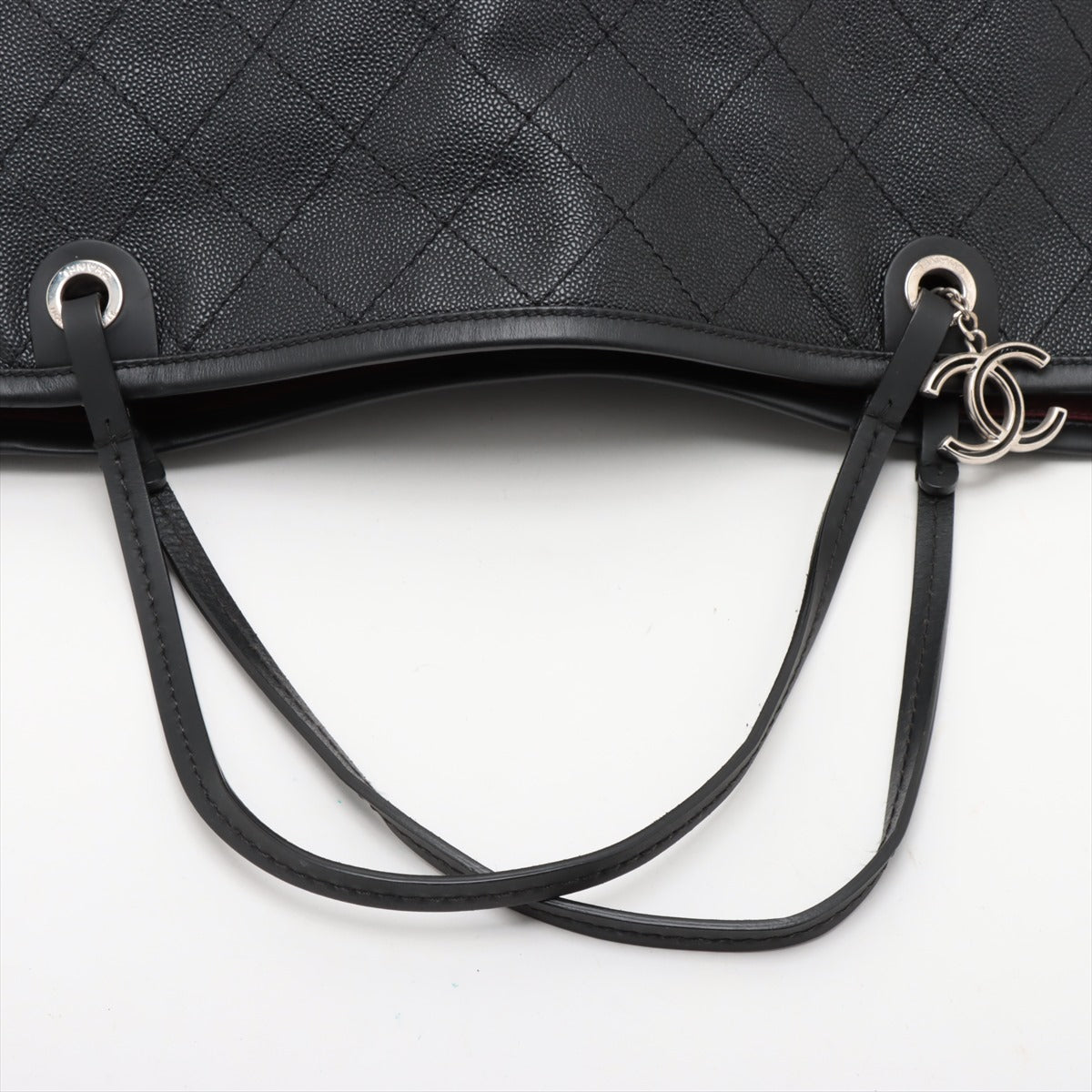 Chanel On The Road Caviar Skin Black Tote Bag 19 Series #3746