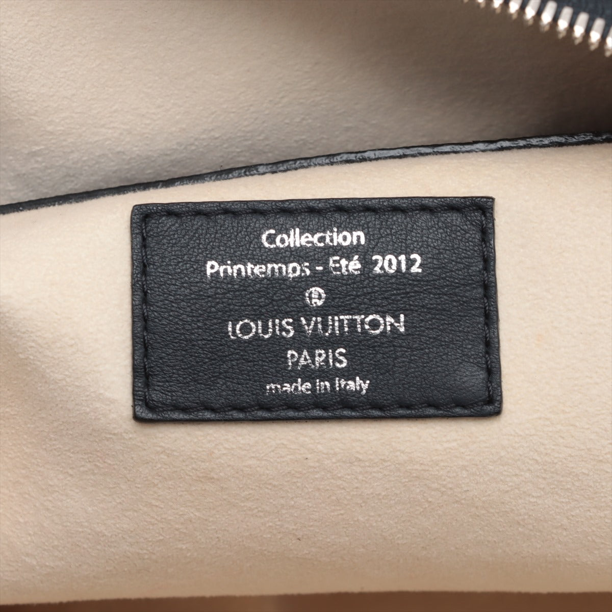 Louis Vuitton Limited Edition White/Navy Blue Leather Speedy North-South Bag  #2342