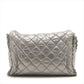 Chanel Matelasse Metallic Calfskin Quilted Medium Chain Me Hobo Dark Silver 14 Series -#2596