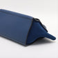 Celine Trapeze Leather & Suede 2 Way Handbag Blue #3266