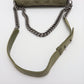 Chanel Celtic Boy 25 Flap Chesterfield Green Gunmetal Shoulder Bag #3745