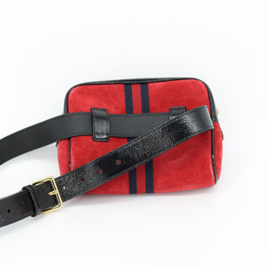 Gucci Ophidia Red Suede Belt Bag