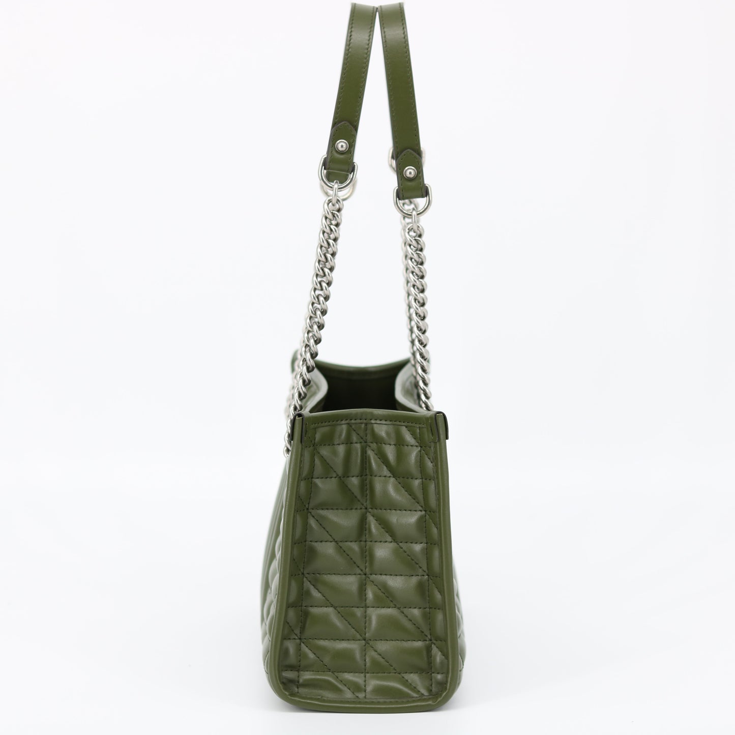 Gucci GG Green Leather Marmont Tote Bag