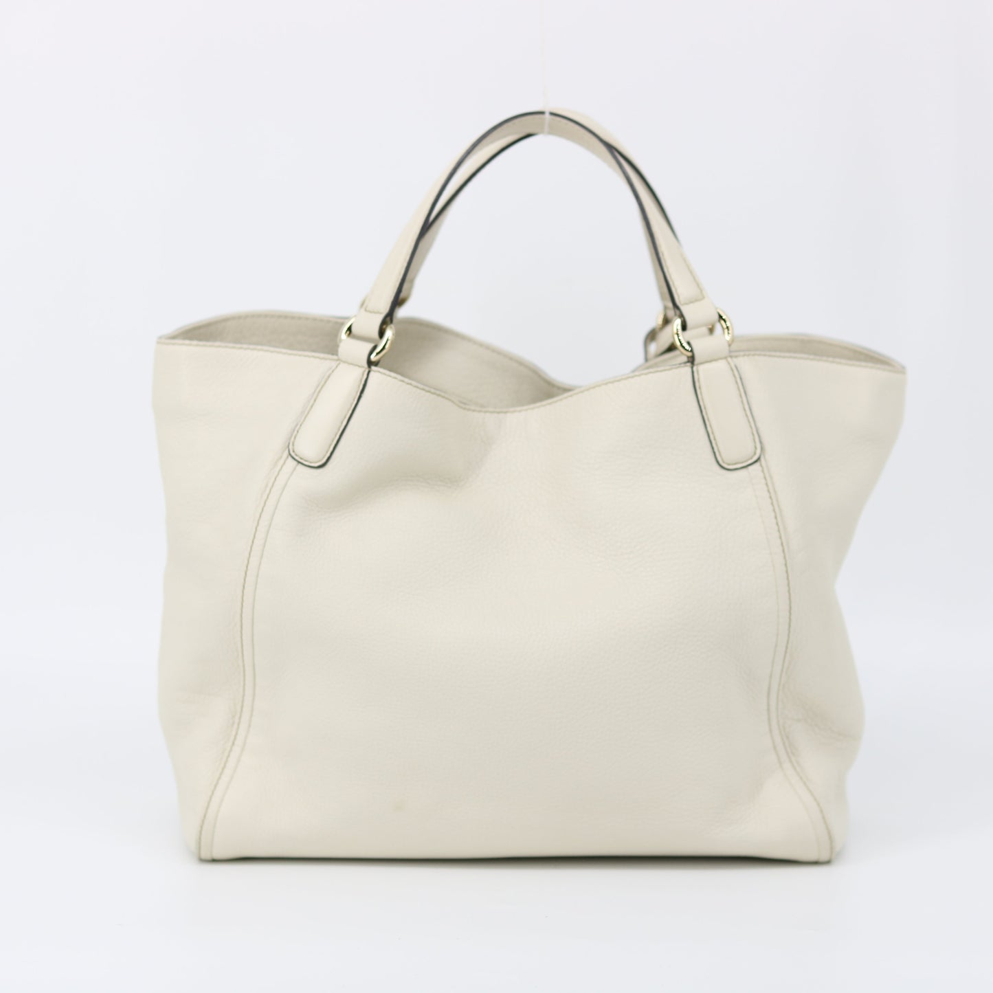 Gucci White Soho Medium Leather Shoulder Bag