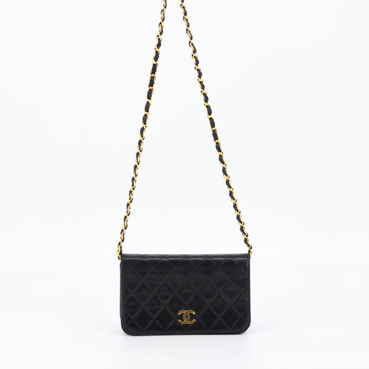 Chanel Black Quilted Lambskin Matelasse Mini Chain Bag