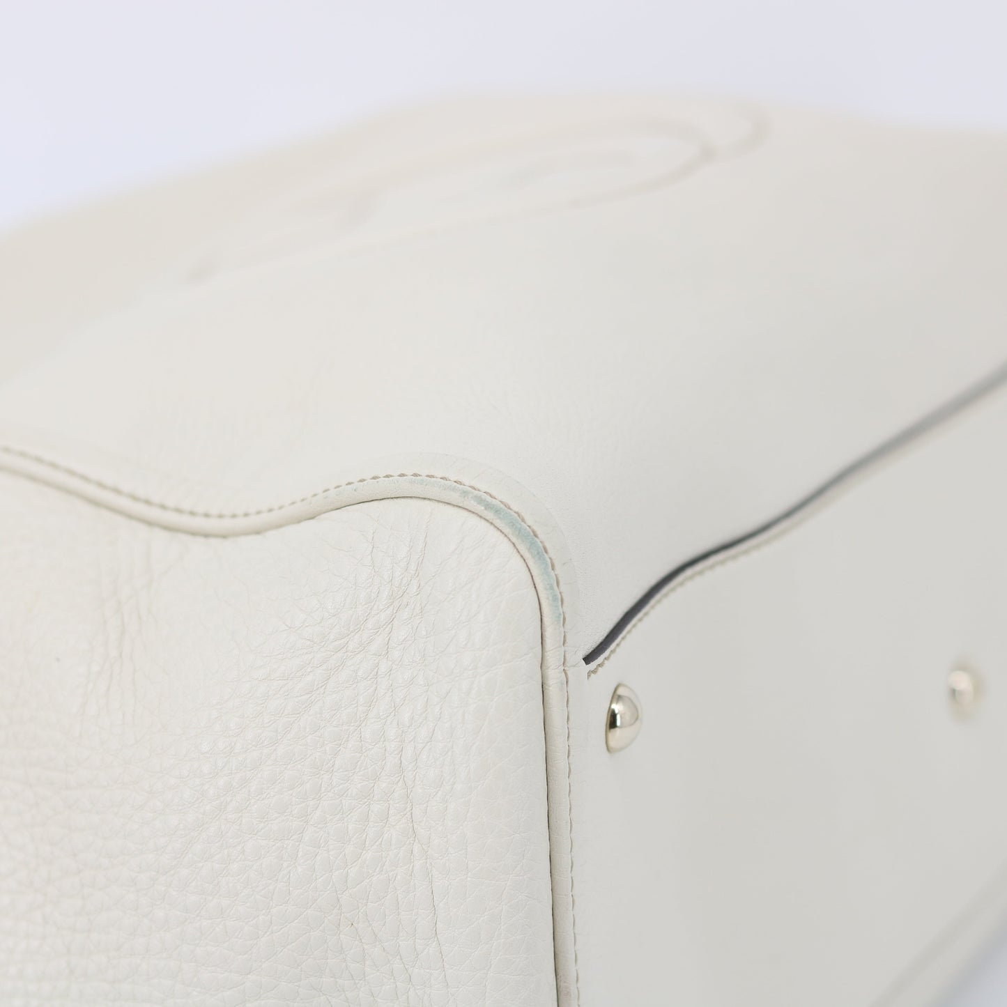 Gucci White Soho Medium Leather Shoulder Bag