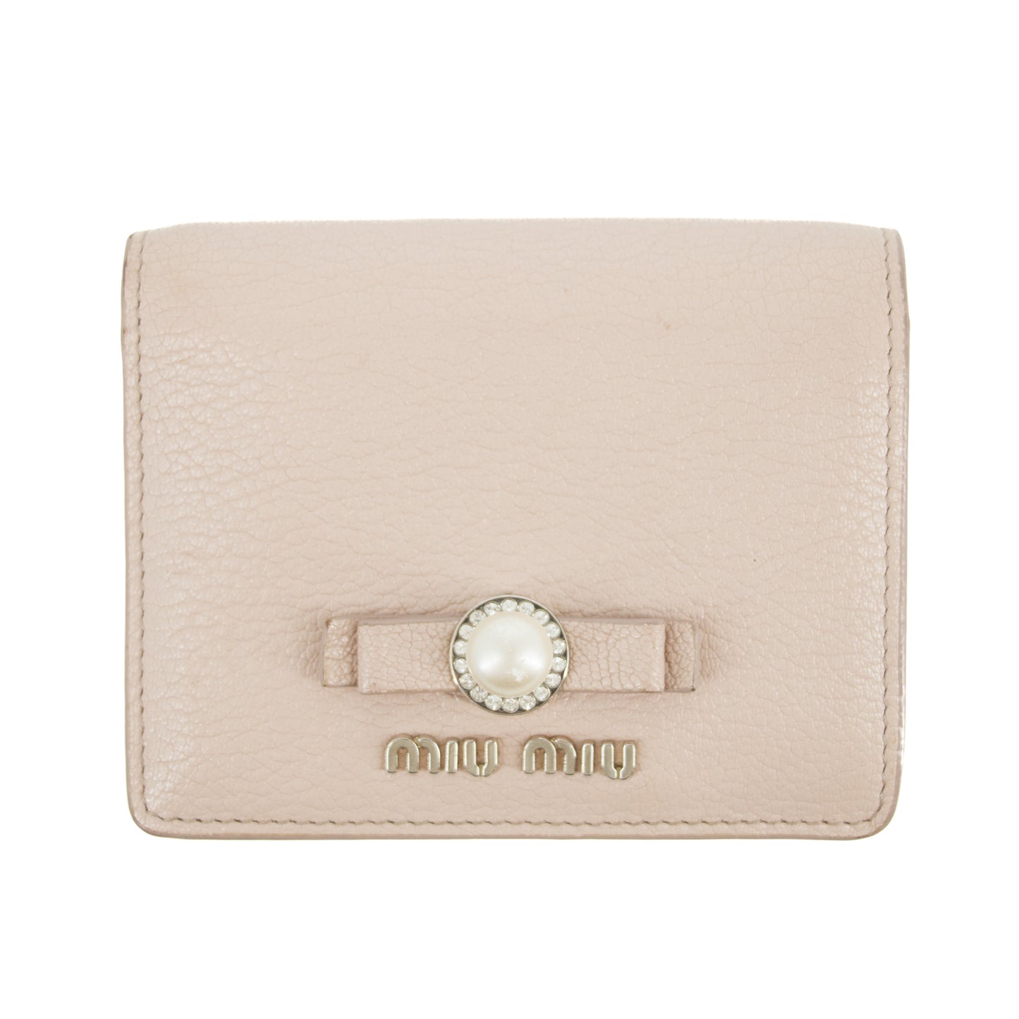 Miu Miu Pink Leather Compact Wallet #3037