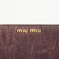 Miu Miu Front Logo Matelasse Leather Red Wallet #3997